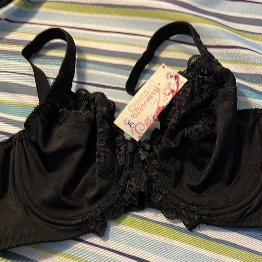 Telimussto Womens Lace Black 34D Black Sexy